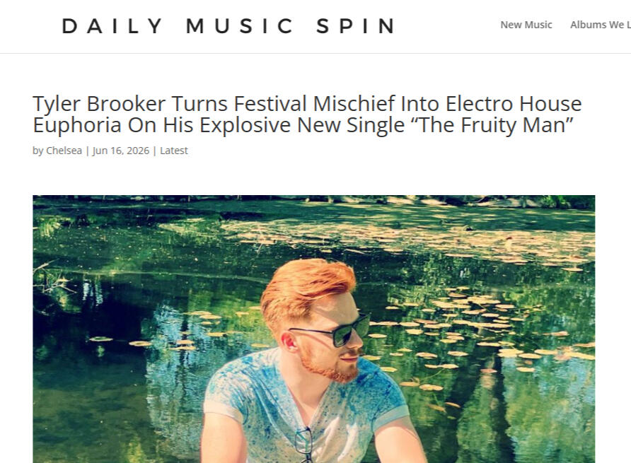 Article about Tyler Brooker's new song The Fruity Man